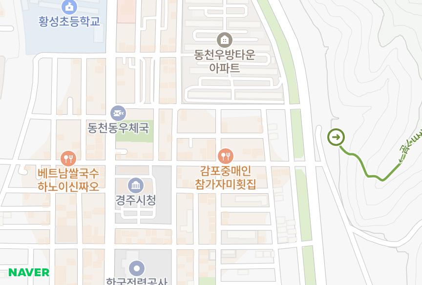 경상북도 경주시 동천동 트리움 위치·실거래 시세 지도