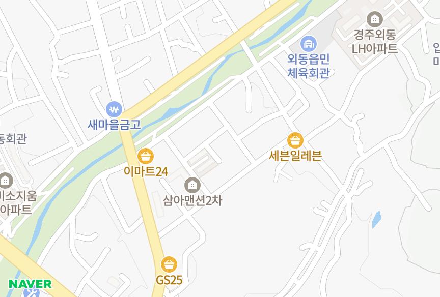 경상북도 경주시 외동읍 입실리 대봉하이츠빌라 위치·실거래 시세 지도