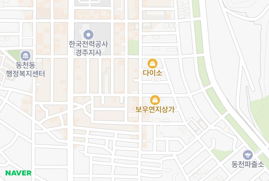 경상북도 경주시 동천동 보우521동 위치·실거래 시세 지도