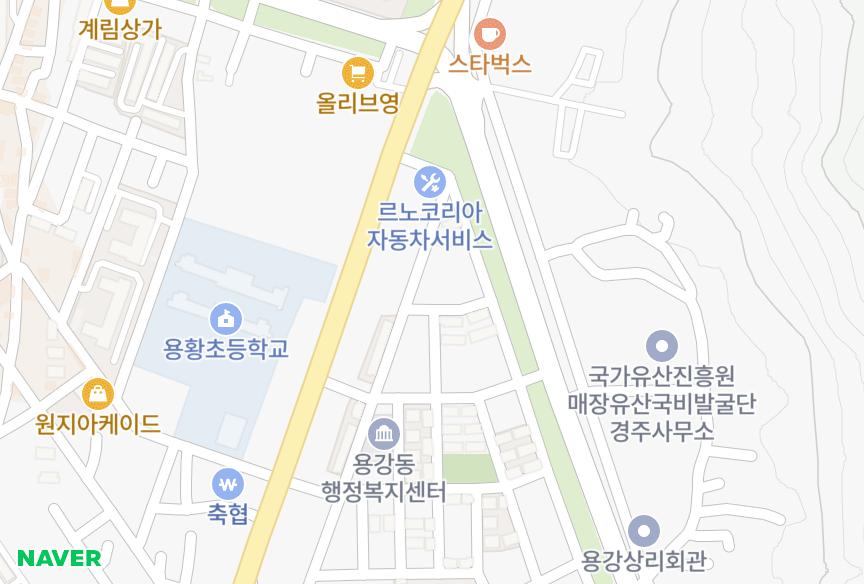 경상북도 경주시 용강동 아시아나드림빌 위치·실거래 시세 지도