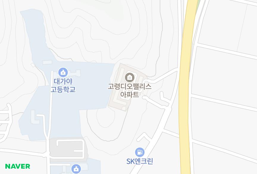 경상북도 고령군 대가야읍 쾌빈리 해동디오팰리스 위치·실거래 시세 지도
