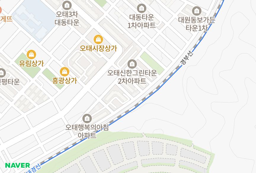 경상북도 구미시 오태동 신한디아체101동102동 위치·실거래 시세 지도
