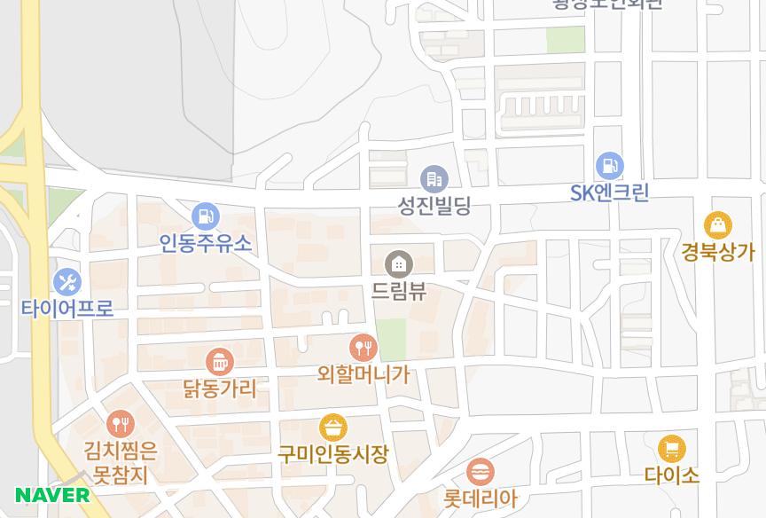 경상북도 구미시 황상동 드림뷰 위치·실거래 시세 지도