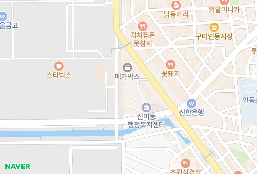 경상북도 구미시 진평동 남경앳홈비앙채 위치·실거래 시세 지도