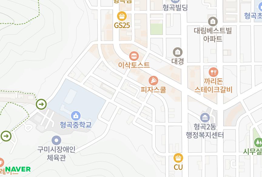 경상북도 구미시 형곡동 형곡진주맨션1차 위치·실거래 시세 지도