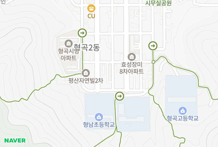 경상북도 구미시 형곡동 도시주택3차5동 위치·실거래 시세 지도