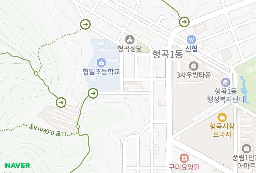 경상북도 구미시 형곡동 효성로즈타운 위치·실거래 시세 지도