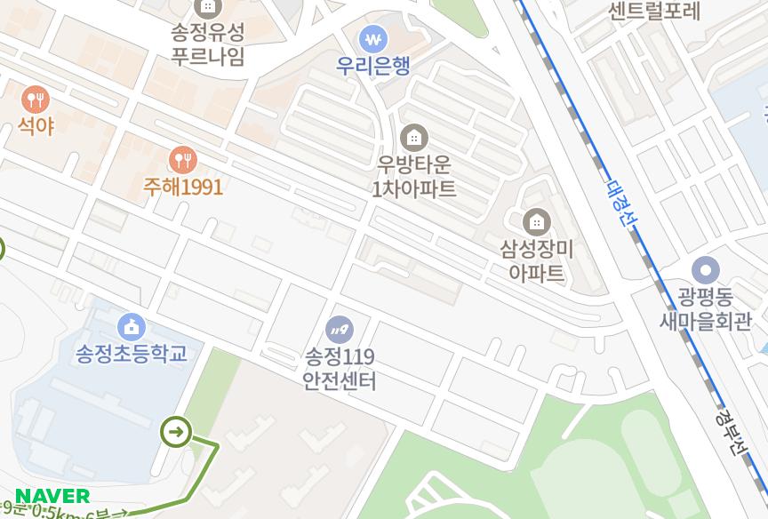 경상북도 구미시 송정동 두산맨션 위치·실거래 시세 지도