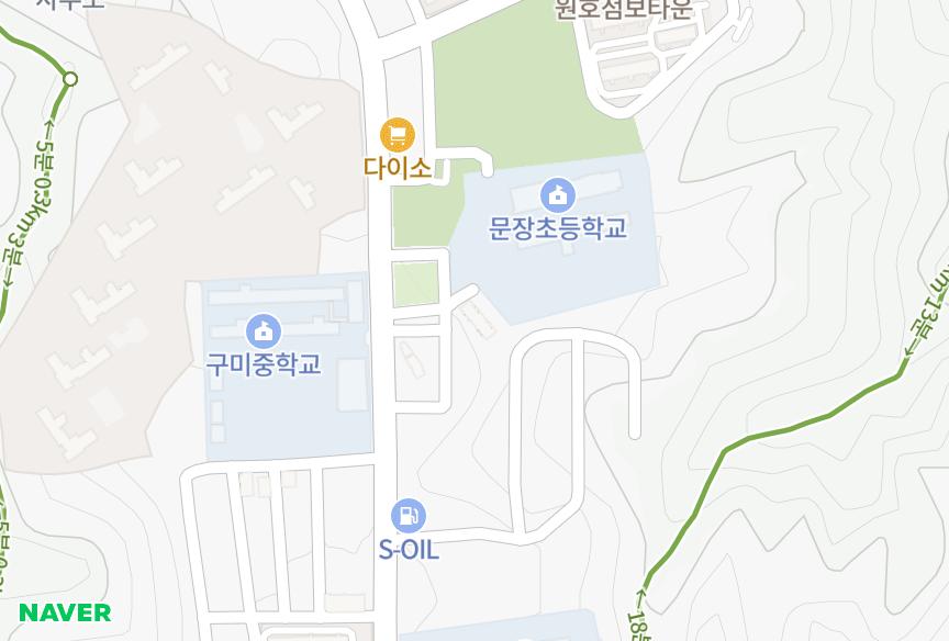 경상북도 구미시 도량동 대경하이츠 위치·실거래 시세 지도