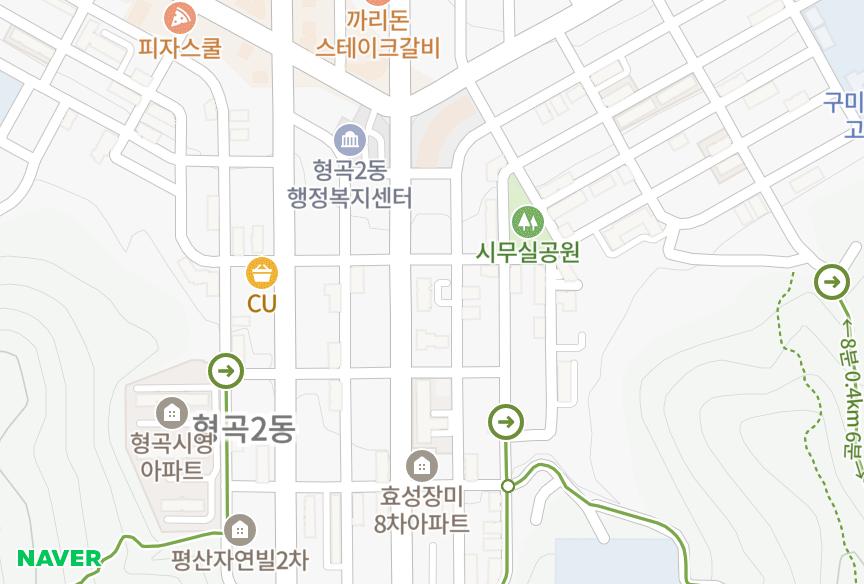 경상북도 구미시 형곡동 효성로즈빌 위치·실거래 시세 지도
