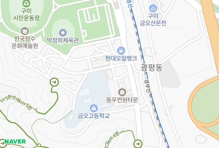 경상북도 구미시 광평동 금오맨션 위치·실거래 시세 지도