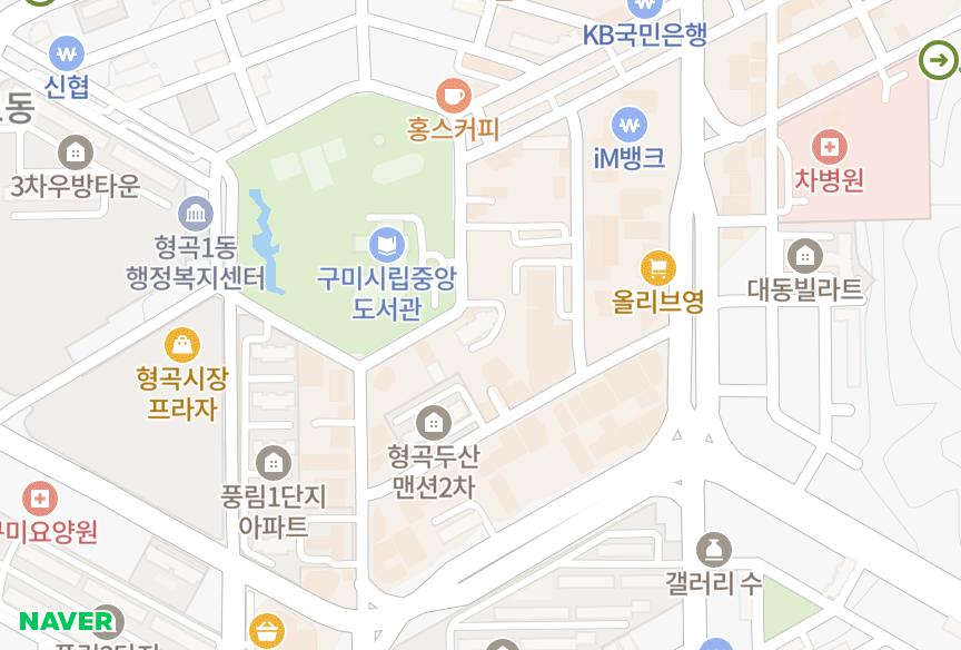 경상북도 구미시 형곡동 우원빌라트 위치·실거래 시세 지도