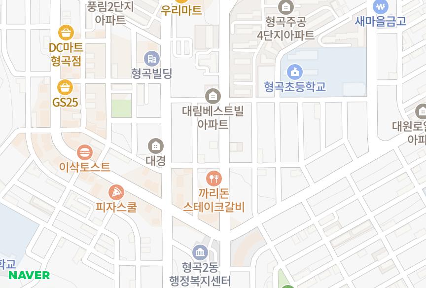 경상북도 구미시 형곡동 형곡대성하이츠7차 위치·실거래 시세 지도
