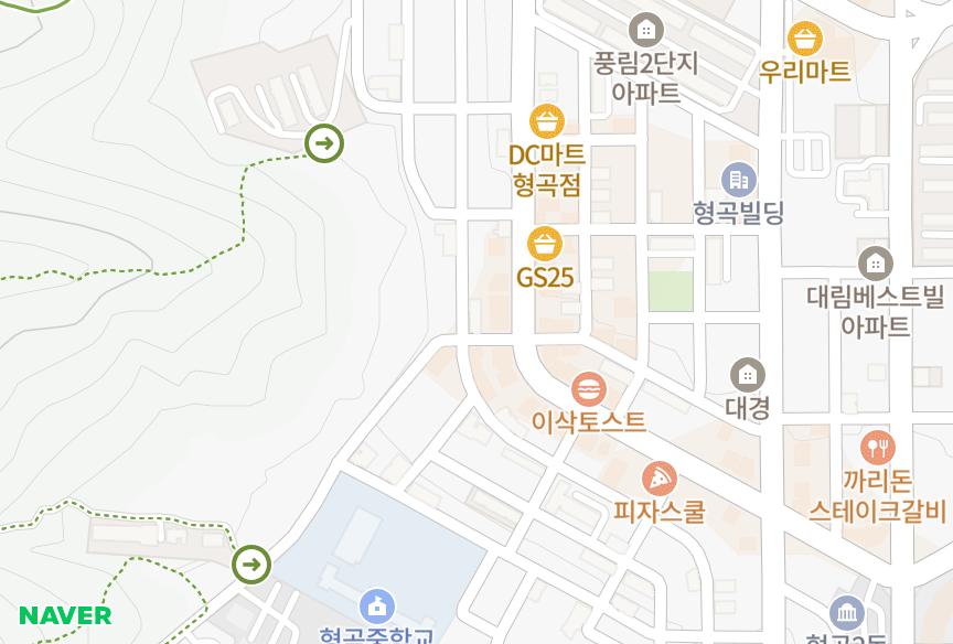 경상북도 구미시 형곡동 대동 위치·실거래 시세 지도