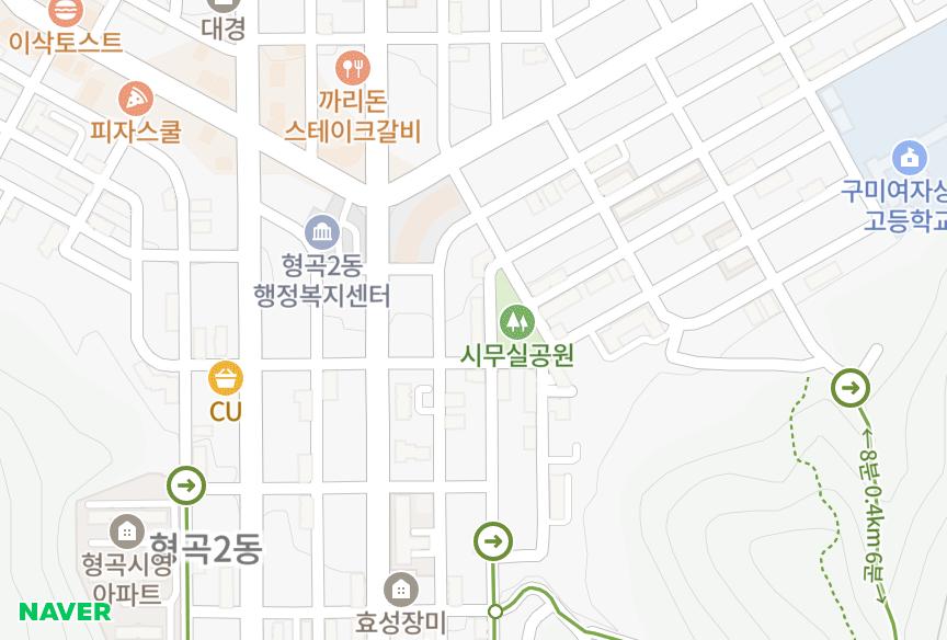 경상북도 구미시 형곡동 경남타운101차 위치·실거래 시세 지도