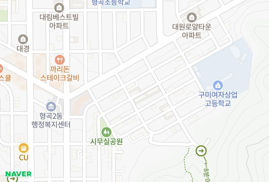 경상북도 구미시 형곡동 삼우맨션910차 위치·실거래 시세 지도
