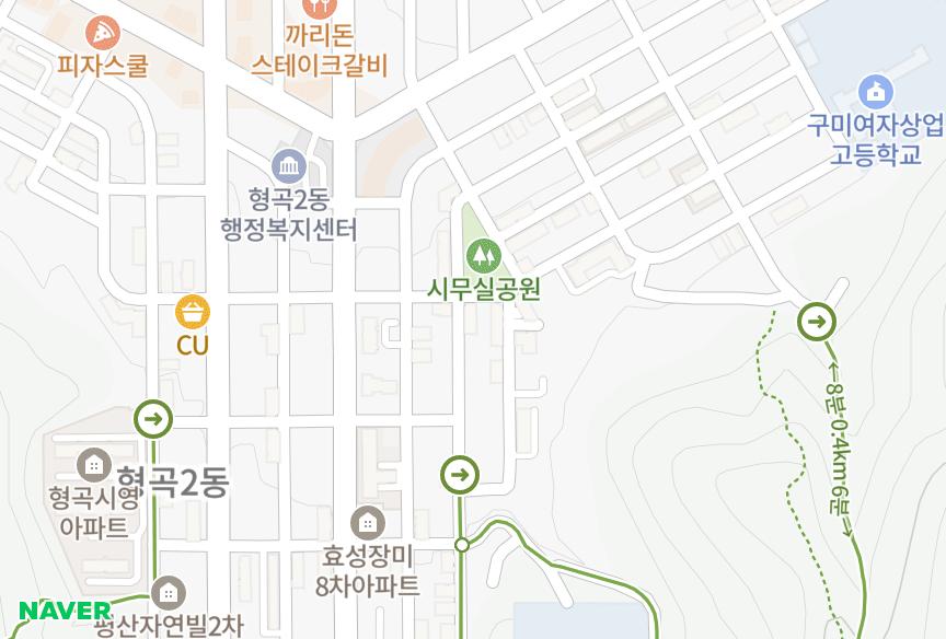 경상북도 구미시 형곡동 이구맨션 위치·실거래 시세 지도