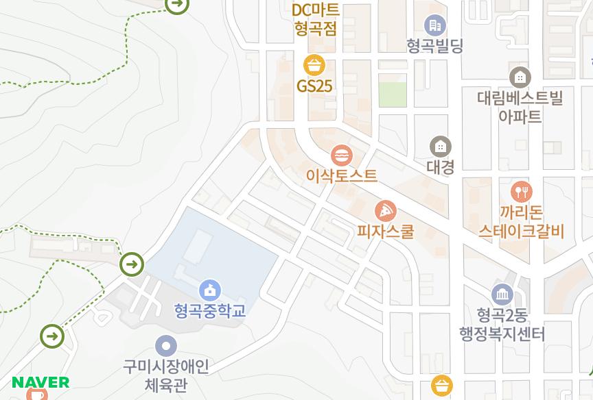 경상북도 구미시 형곡동 도시주택3차4동 위치·실거래 시세 지도