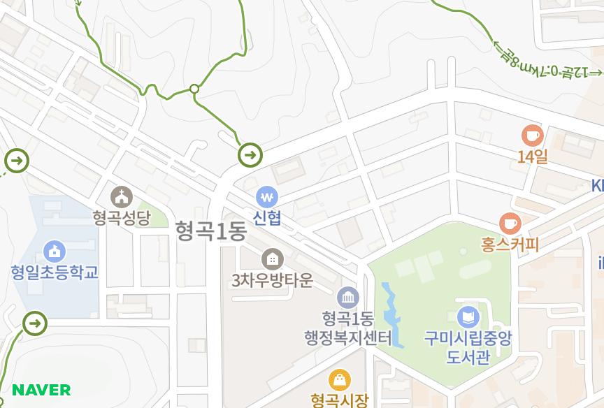 경상북도 구미시 형곡동 삼우905차 위치·실거래 시세 지도