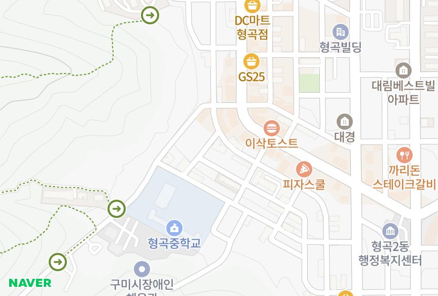 경상북도 구미시 형곡동 삼우918차 위치·실거래 시세 지도
