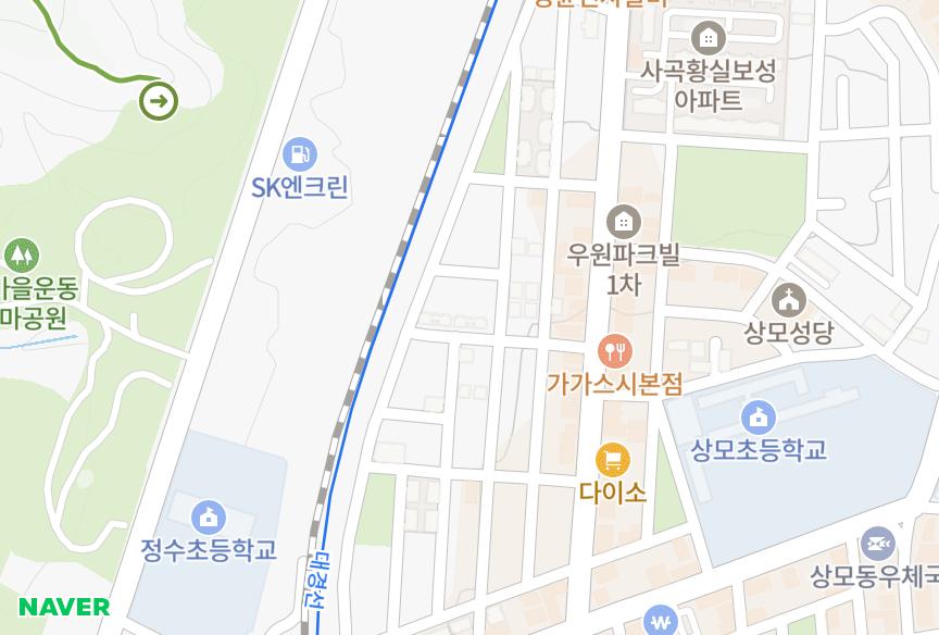 경상북도 구미시 사곡동 우원파크빌2차 위치·실거래 시세 지도