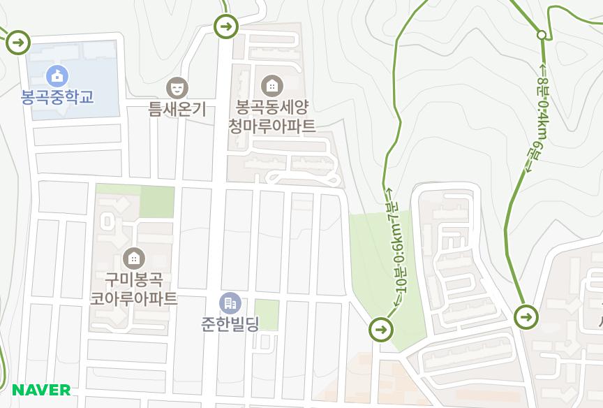 경상북도 구미시 봉곡동 미가 위치·실거래 시세 지도