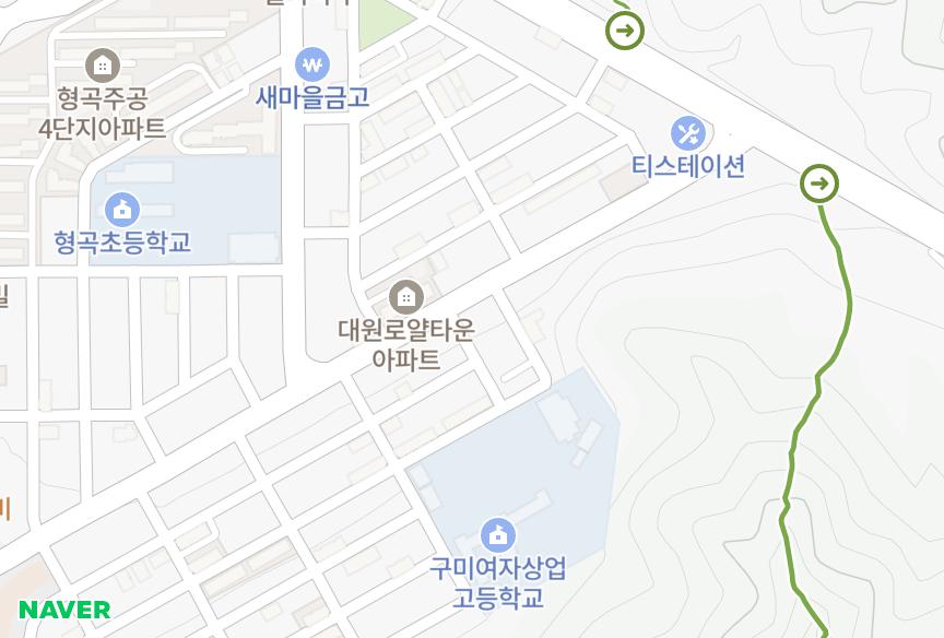 경상북도 구미시 형곡동 형곡대성하이츠빌2차 위치·실거래 시세 지도