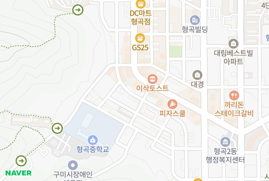 경상북도 구미시 형곡동 무궁화3차 위치·실거래 시세 지도