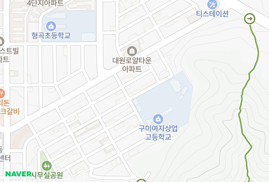 경상북도 구미시 형곡동 삼우922차 위치·실거래 시세 지도