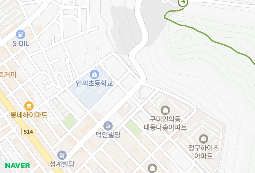 경상북도 구미시 인의동 신세계해오름901차 위치·실거래 시세 지도