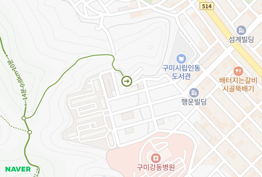경상북도 구미시 진평동 인의예림 위치·실거래 시세 지도