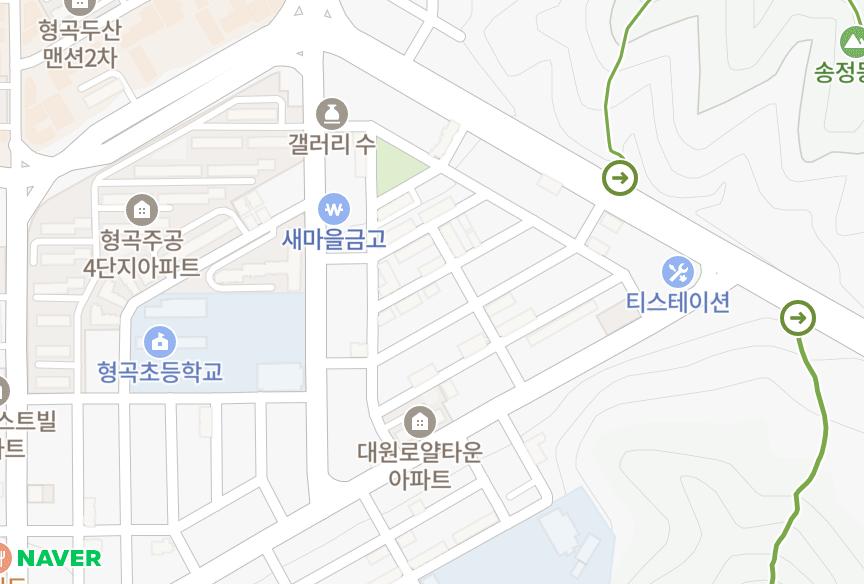 경상북도 구미시 형곡동 삼우107차 위치·실거래 시세 지도