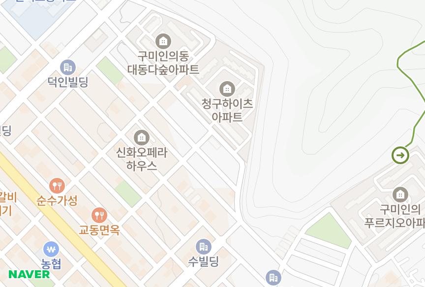 경상북도 구미시 인의동 금오하이츠빌101차 위치·실거래 시세 지도