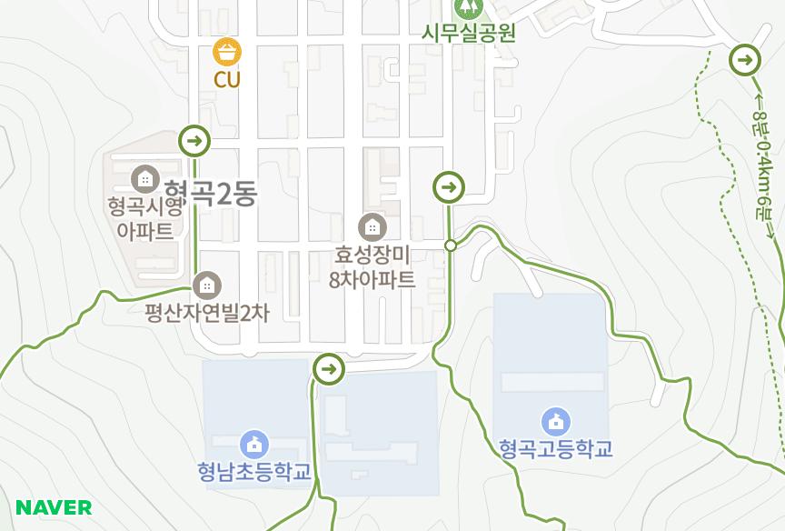 경상북도 구미시 형곡동 정우맨션7차 위치·실거래 시세 지도