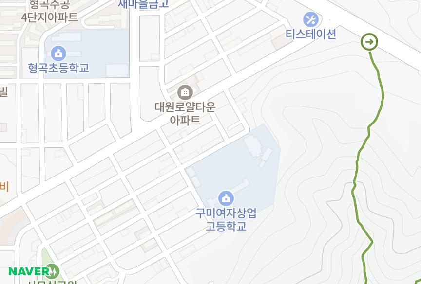 경상북도 구미시 형곡동 정우주택17차 위치·실거래 시세 지도