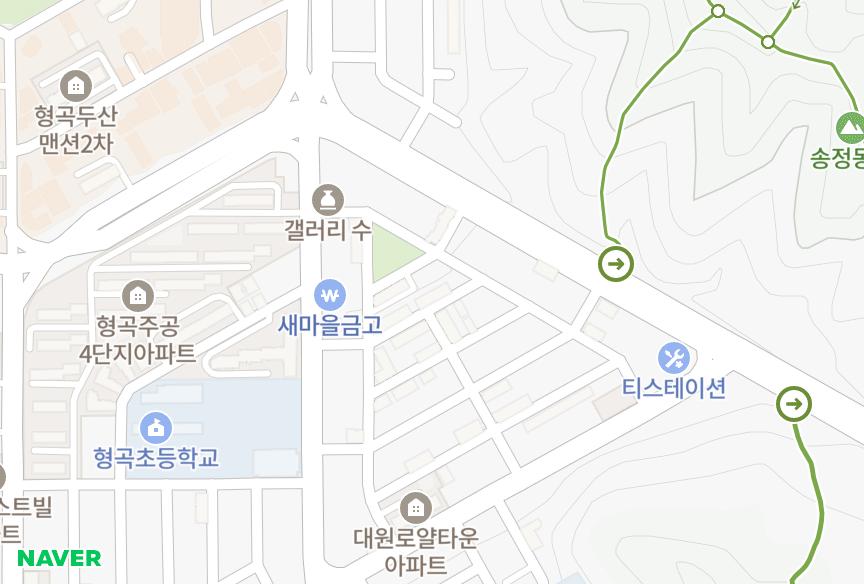 경상북도 구미시 형곡동 효성장미101차 위치·실거래 시세 지도