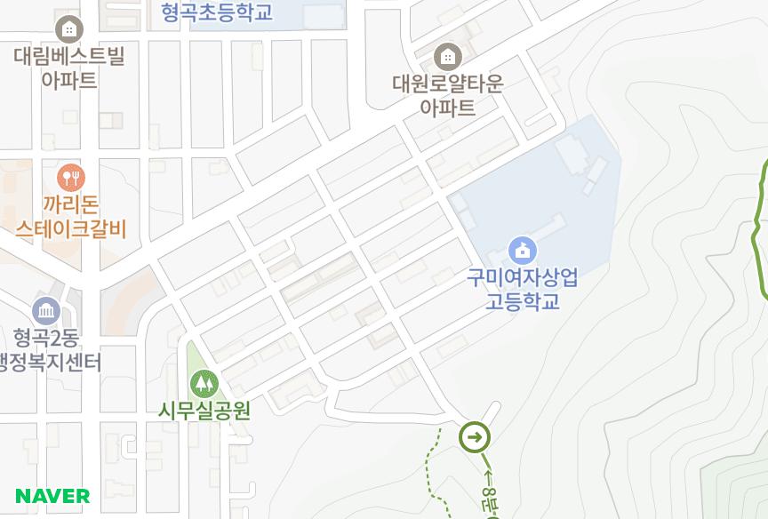경상북도 구미시 형곡동 효성장미빌라201차 위치·실거래 시세 지도