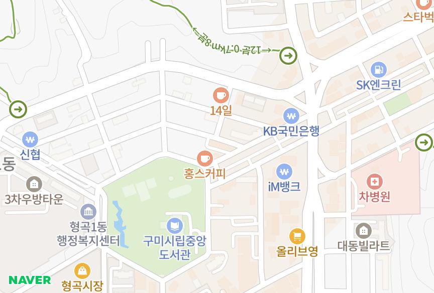 경상북도 구미시 형곡동 로얄맨션 위치·실거래 시세 지도