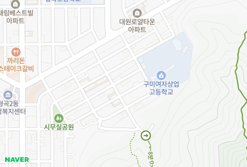 경상북도 구미시 형곡동 미성주택15차 위치·실거래 시세 지도