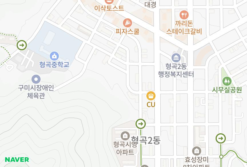 경상북도 구미시 형곡동 평보산이슬맨션 위치·실거래 시세 지도