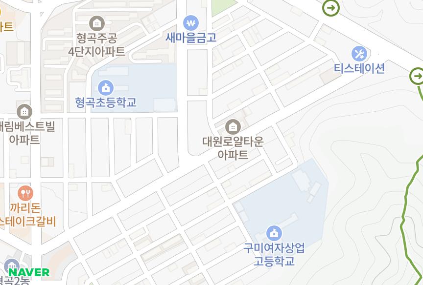 경상북도 구미시 형곡동 대경파크빌701차 위치·실거래 시세 지도
