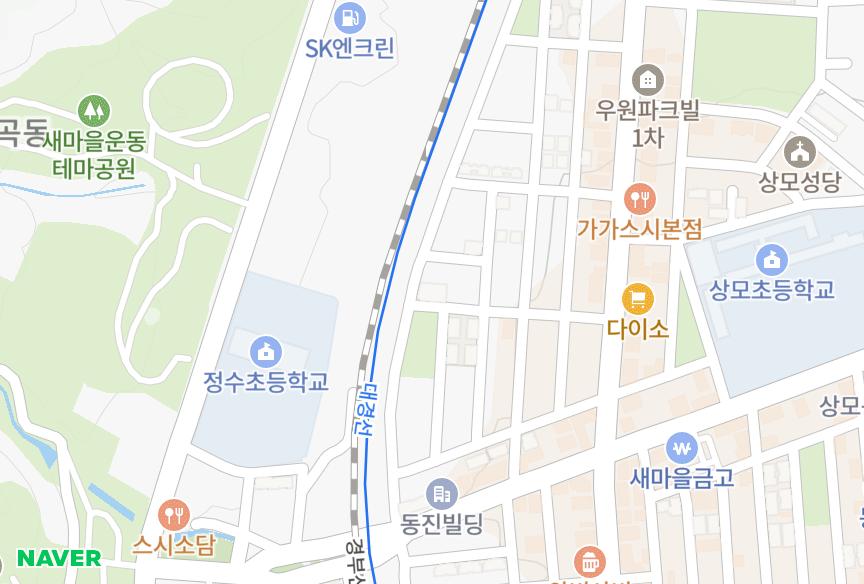 경상북도 구미시 상모동 동신파크빌 위치·실거래 시세 지도