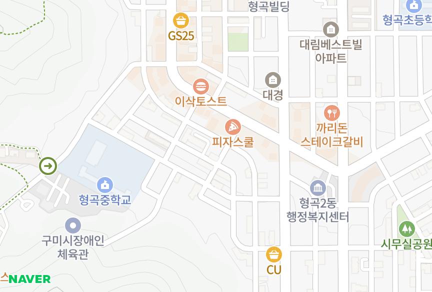 경상북도 구미시 형곡동 목화빌라 위치·실거래 시세 지도