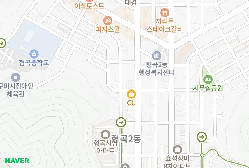 경상북도 구미시 형곡동 백조맨션 위치·실거래 시세 지도