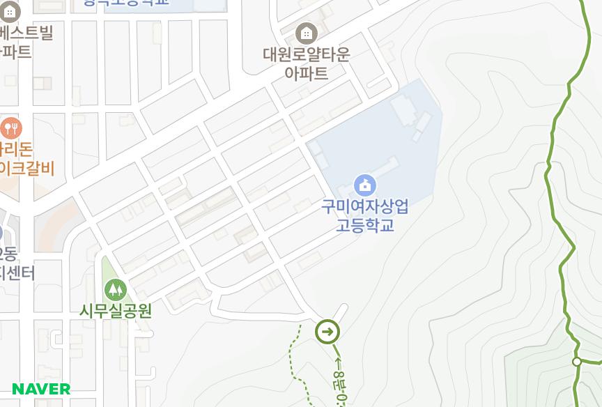 경상북도 구미시 형곡동 효성장미107차 위치·실거래 시세 지도