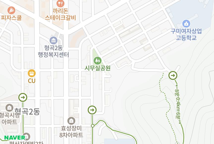 경상북도 구미시 형곡동 대원공원타운 위치·실거래 시세 지도