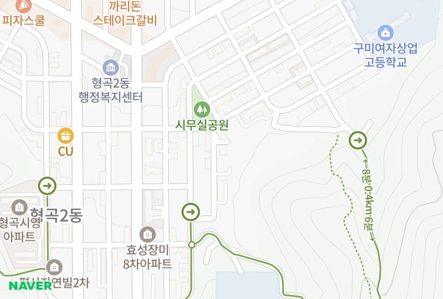 경상북도 구미시 형곡동 동산그린빌라 위치·실거래 시세 지도