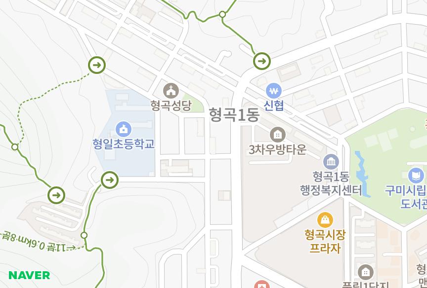 경상북도 구미시 형곡동 정우16차 위치·실거래 시세 지도