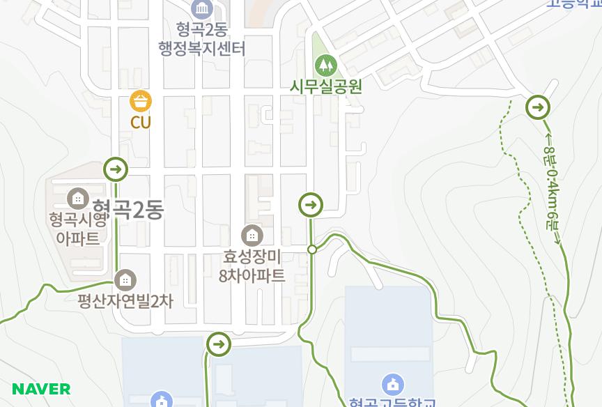 경상북도 구미시 형곡동 동방3차 위치·실거래 시세 지도