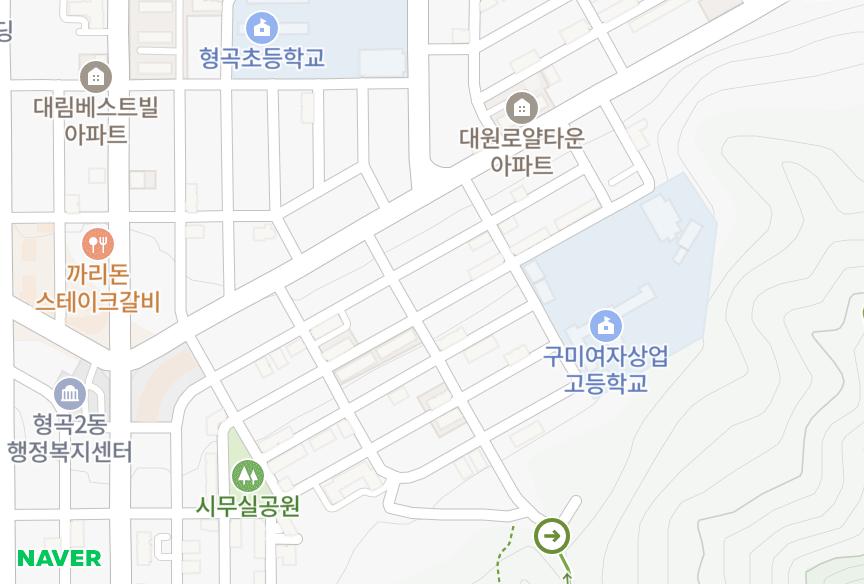 경상북도 구미시 형곡동 형곡형곡이구12차 위치·실거래 시세 지도